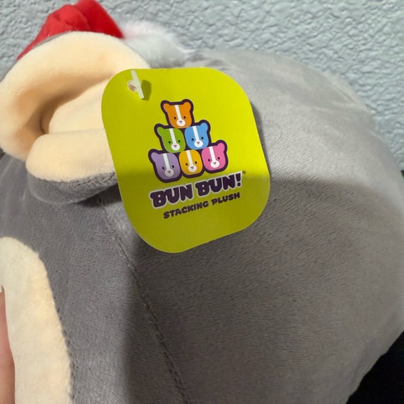 Set of 3 Bun Bun Stacking Plush Reindeer, Santa Hat Mouse & Penguin Stuffed Toys - Picture 5 of 7